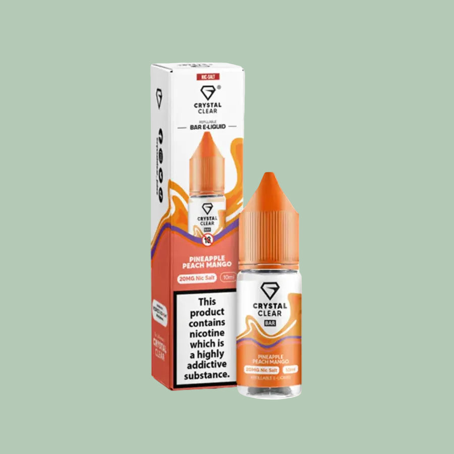Crystal Clear Pineapple Peach Mango 10mg | Nic Salt | Vapor Cove Crystal Clear Pineapple Peach Mango 10mg | Nic Salt | Vapor Cove