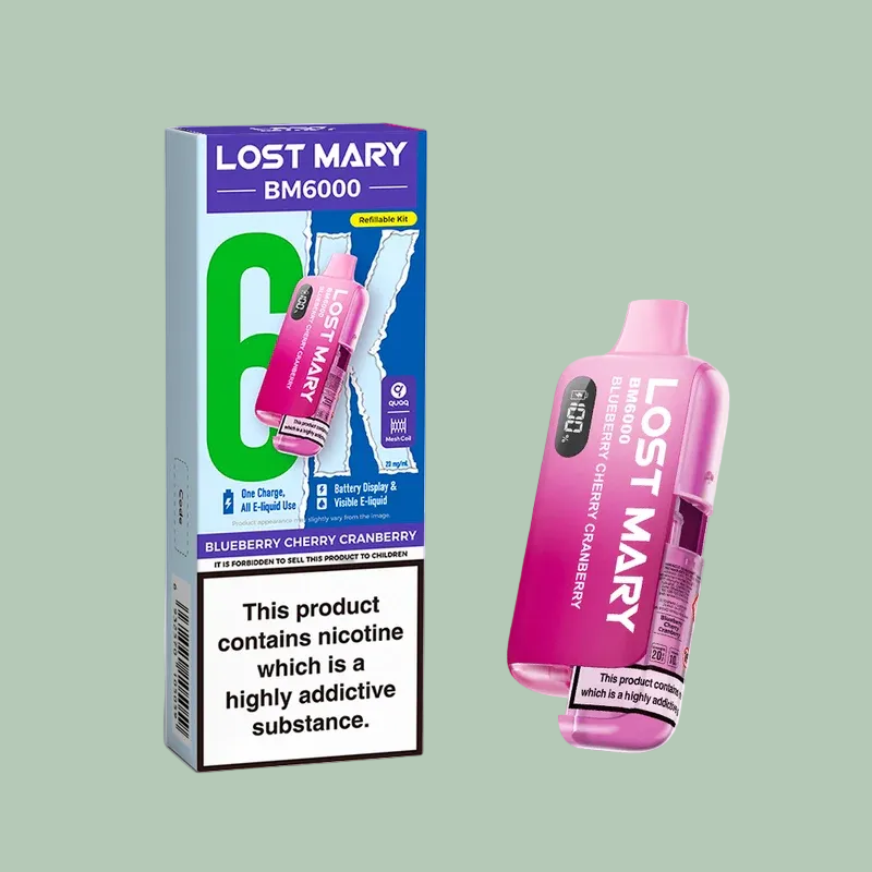 Lost Mary BM6000 Prefilled Kit – Blueberry Cherry Cranberry (20mg)