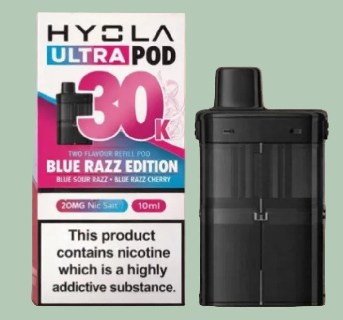 Hyola Ultra 30K Blue Razz Edition 20mg prefilled vape pods